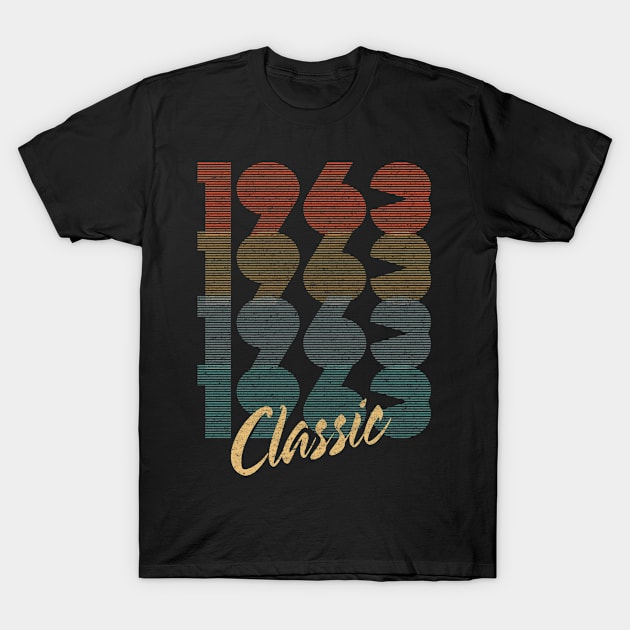 1963 - Retro Vintage Classic Birthday Gift T-Shirt by ReneeCummings